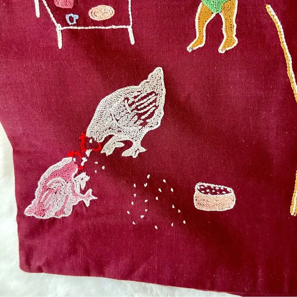 Handmade Embroidered Pillow Cover